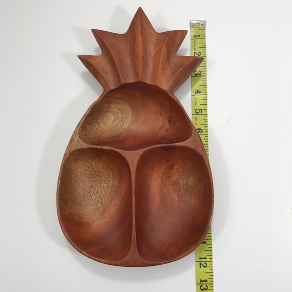 Pineapple condiment tray Kamani wood - Picture 7 of 7